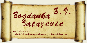 Bogdanka Vatazević vizit kartica